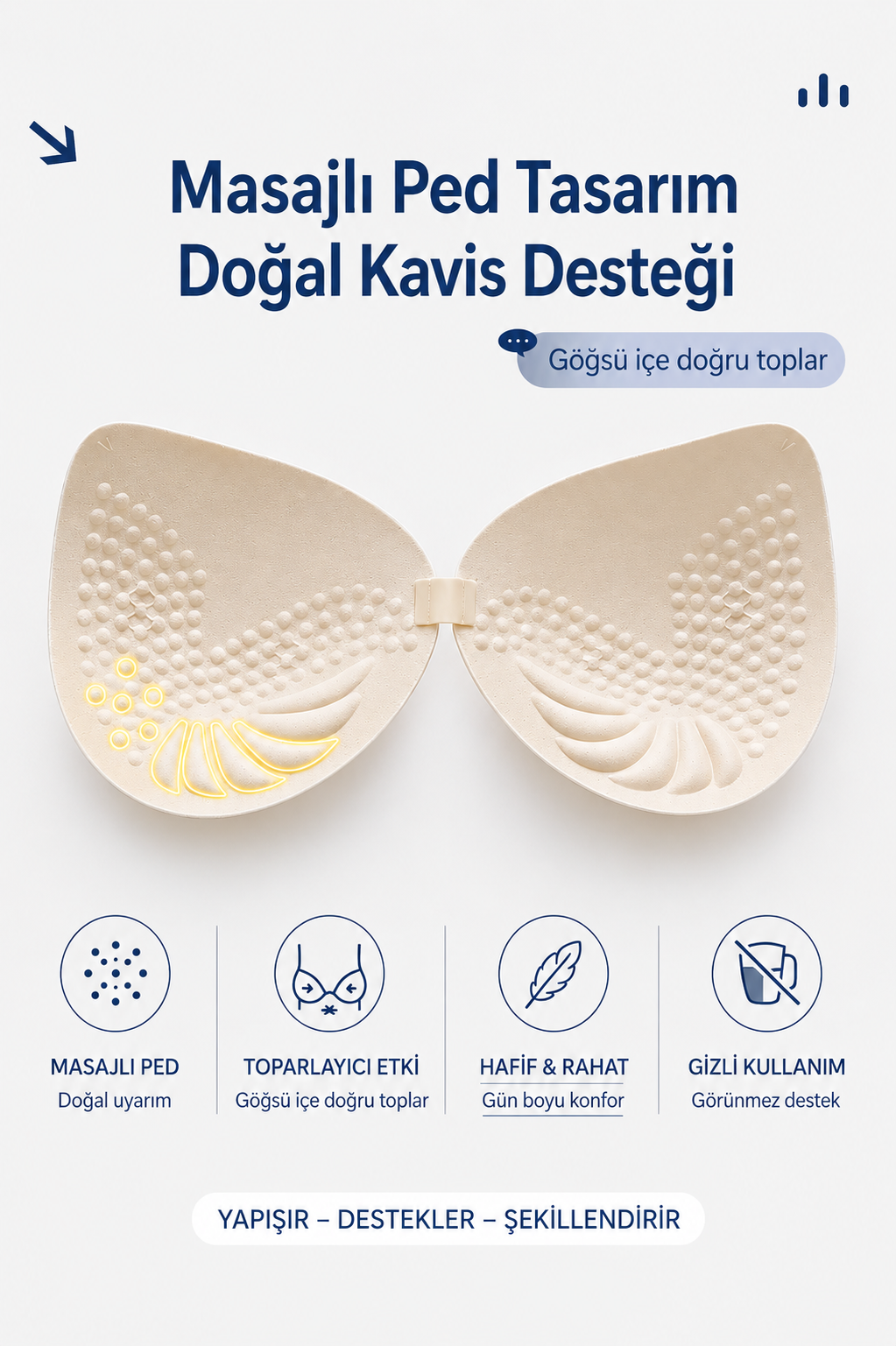 Duruş Destekli Dikişsiz Sütyen