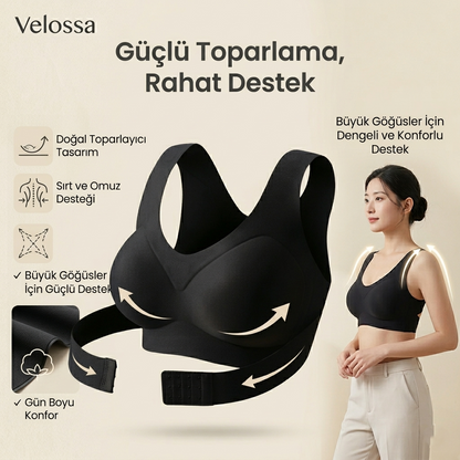 Velossa Duruş Düzeltici Dikişsiz Sütyen Doğal Toparlama • Sırt Desteği • Gün Boyu Konfor
