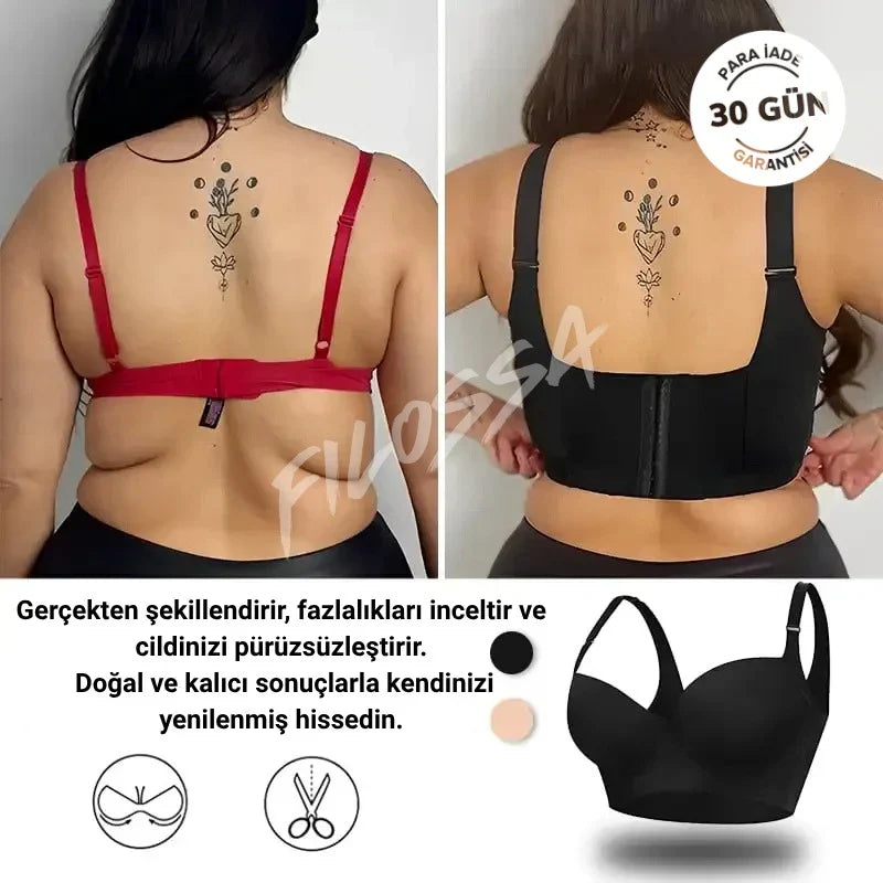 Sırt Düzleştirici Şekillendirici Sütyen - velossa, dikişsiz tasarımıyla pürüzsüz görünüm ve destek sunar.