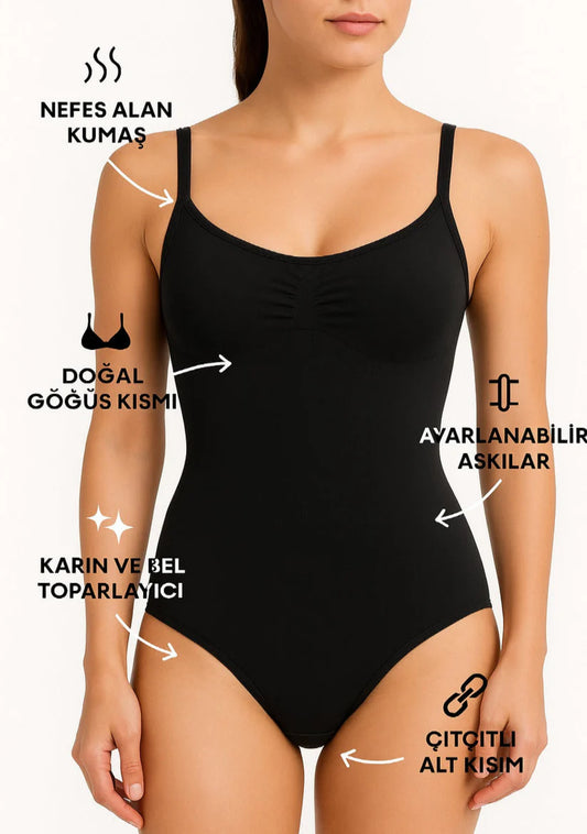 Velossa toparlayıcı korse – nefes alan kumaş, ayarlanabilir askılar ve karın bel toparlayıcı yapı