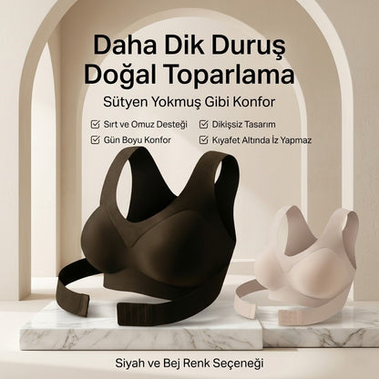 Velossa Duruş Düzeltici Dikişsiz Sütyen Doğal Toparlama • Sırt Desteği • Gün Boyu Konfor